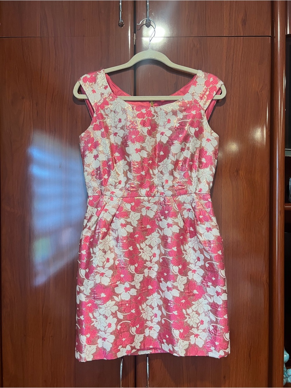 kate spade Pink and White Floral Sleeveless Shift Dress